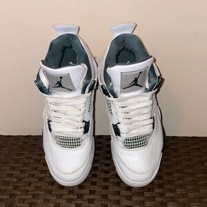 Jordan Kids White and Green Sneakers